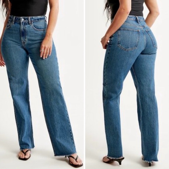 Abercrombie & Fitch Denim - NWT Abercrombie & Fitch Curve Love High Rise 90s Relaxed Jeans Size 27 Short